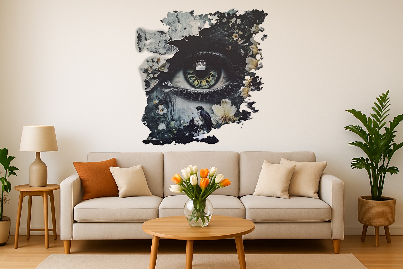 Przykładowa grafika wydrukowana na ścianie